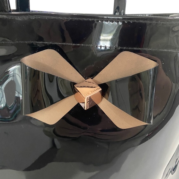 Ted Baker London Black Large Knot Bow Icon Tote Bag - shiny - black - Large - Picture 12 of 15